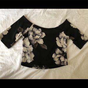 Off the shoulder crop top